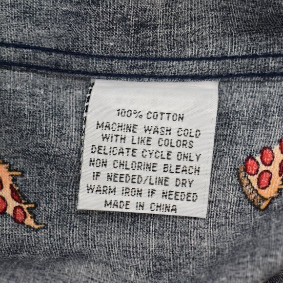 Molokai Surf Co. button-down Shirt w/ Pizza Slices Size Large Gently Used - Picture 5 of 5